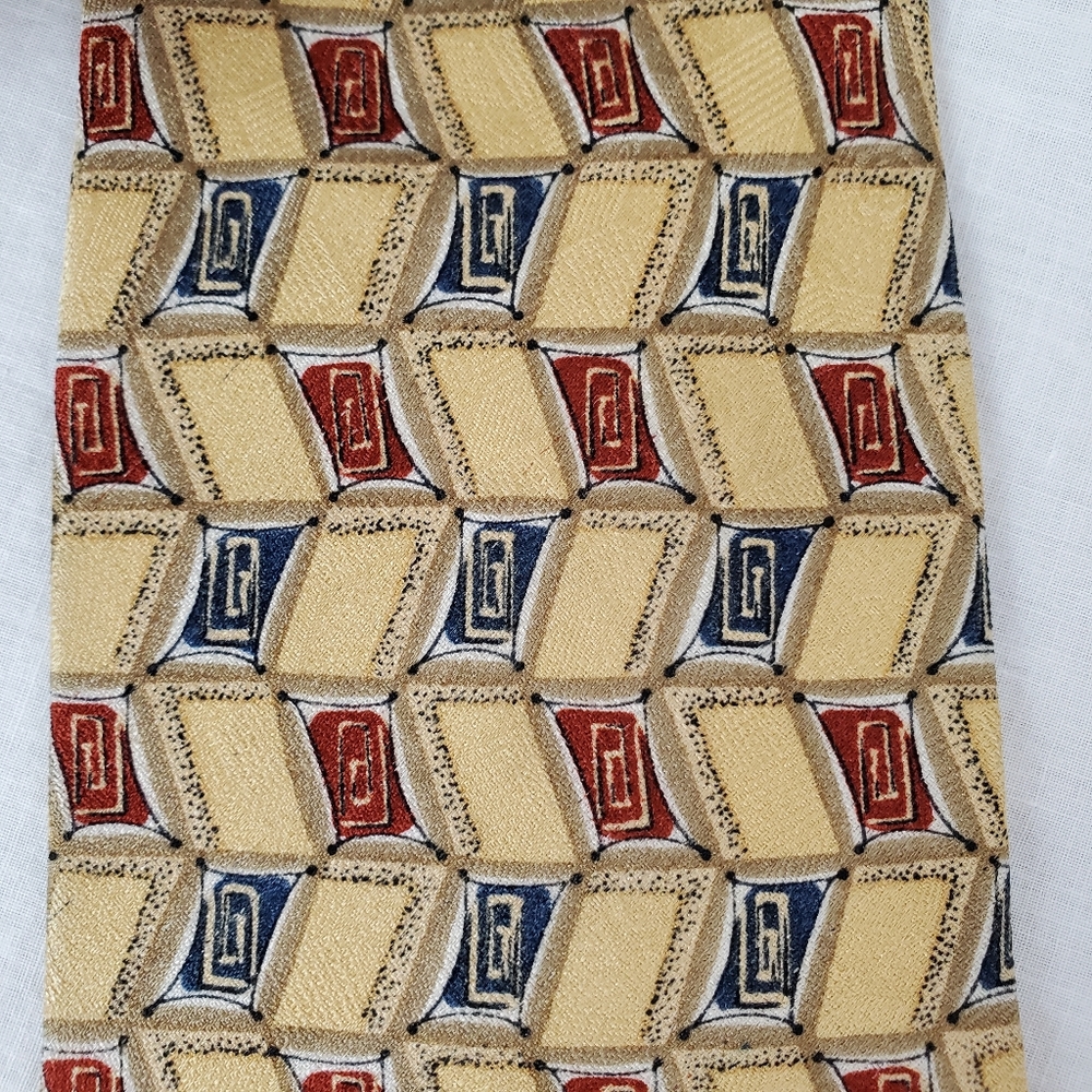 Vintage 70's HALSTON Gold Silk Tie - Picture 7 of 11